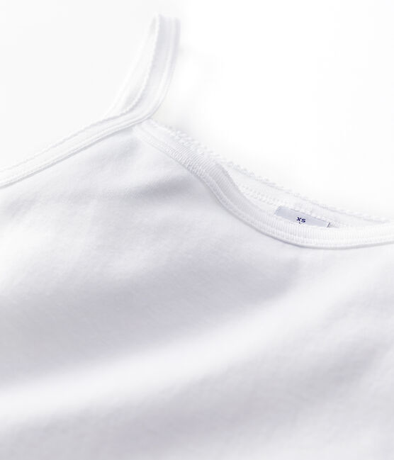 Spaghetti-Top aus BIO-Baumwolle für Damen weiss ECUME