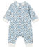 Langer Baby-Overall aus Rippstrick für Jungen weiss MARSHMALLOW/ MULTICO CN