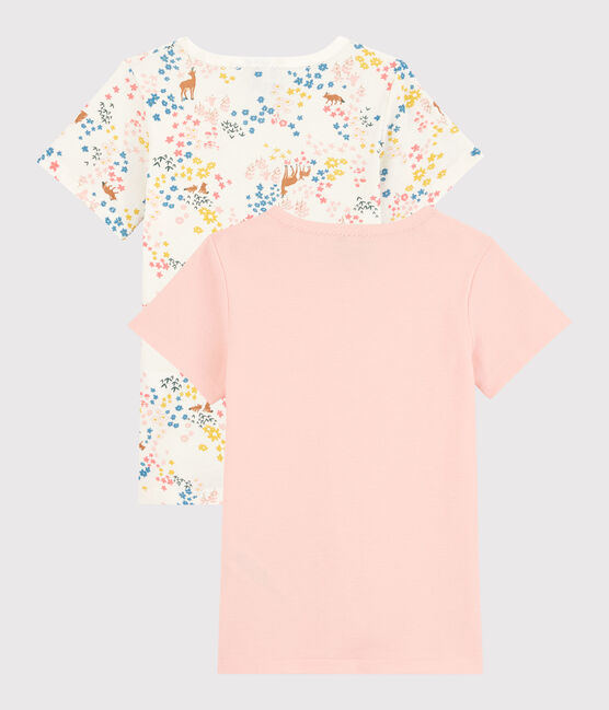 2er-Set kurzärmeligen T-Shirts aus Bio-Baumwolle für Mädchen variante 1