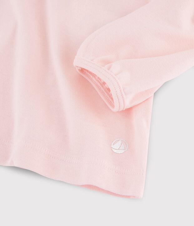 Kinder-T-Shirt mit Kragen f&uuml;r M&auml;dchen rosa
