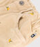 Kinder-Hose aus Fein-Cord mit Muster beige CAJOU/ MULTICO