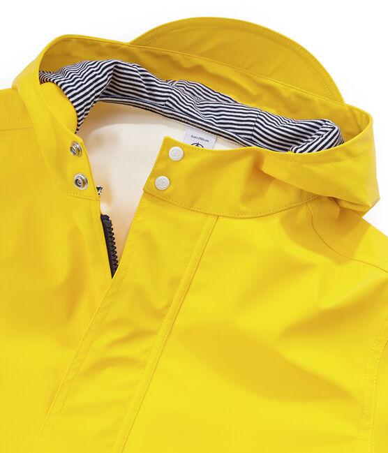 Lange Kinder-Regenjacke unisex gelb JAUNE