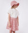 Kinder-Rock aus geblümter Baumwolle rosa CHARME/weiss MARSHMALLOW