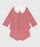 3-teiliges Newborn-Set aus Baumwolle und T-Shirt mit besticktem Kragen rosa ROSEWOOD/ MULTICO