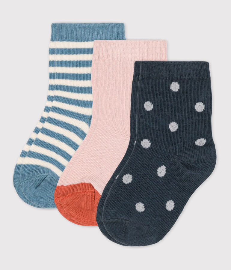 3er-Set Babysocken vielfarbig