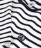 Langärmeliges Damen-Streifenshirt "Marinière" aus Baumwolle weiss MARSHMALLOW/blau SMOKING