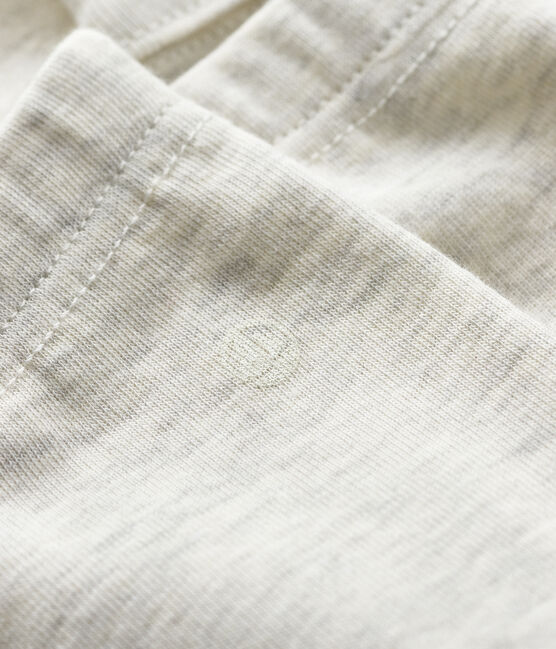 Einfarbige Baby-Legging aus 1x1-Rippstrick für Mädchen beige MONTELIMAR CHINE