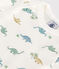 Kurzärmeliger Baby-Body aus Baumwolle mit Print weiss MARSHMALLOW/weiss MULTICO