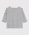 Streifenshirt aus Baumwolle Damen weiss MARSHMALLOW/blau SMOKING