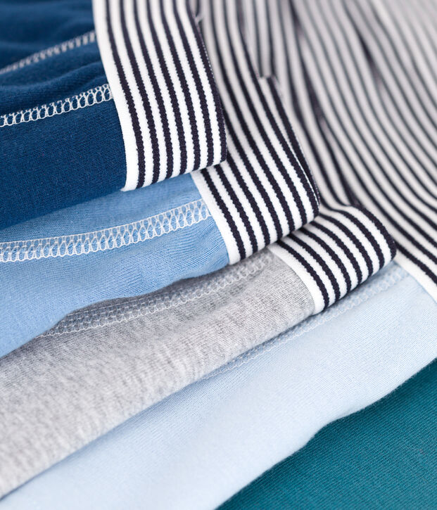 5er-Set Kinder-Boxershorts aus einfarbiger Baumwolle vielfarbig