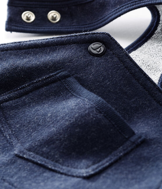 Lange Baby-Latzhose aus Molton für Jungen blau SMOKING