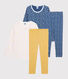 2er-Set Kinderpyjamas aus Baumwolle für Mädchen