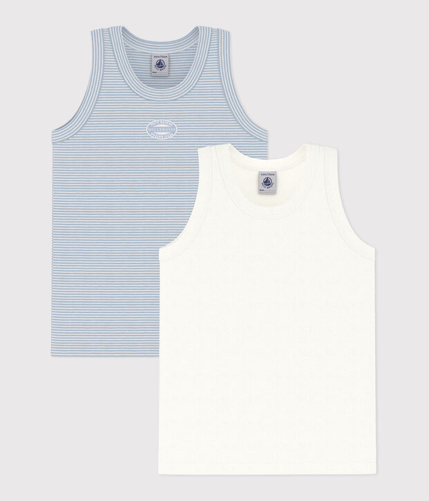 2er-Set Kinder-Unterhemden aus Baumwolle vielfarbig