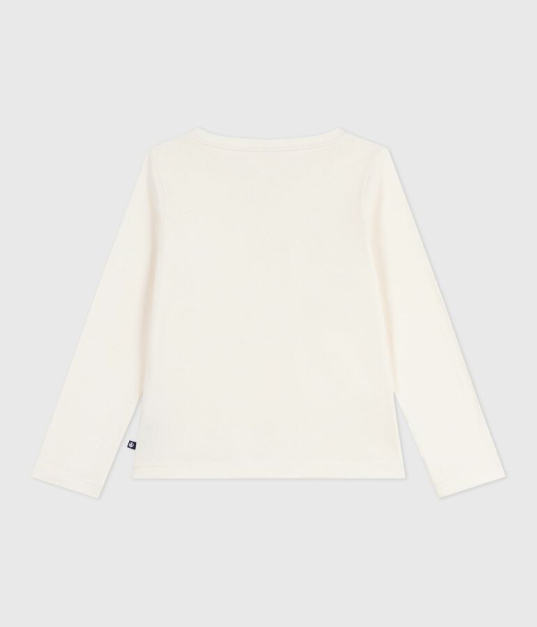 Lang&auml;rmeliges Kinder-T-Shirt aus bedruckter Baumwolle naturfarben/vielfarbig