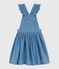 Kinder-Latzkleid aus Baumwolle blau DENIM CLAIR