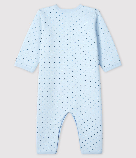 Baby-Strampler ohne Füße aus wattiertem Rippstrick für Jungen blau FRAICHEUR/ MOZAIK