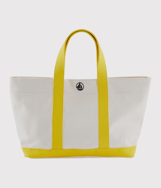 Cabas-Tasche weiss MARSHMALLOW/gelb SHINE