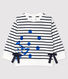 Lange Baby-Latzhose aus Molton für Mädchen