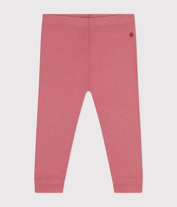 Baby-Leggings aus einfarbiger Baumwolle rosa