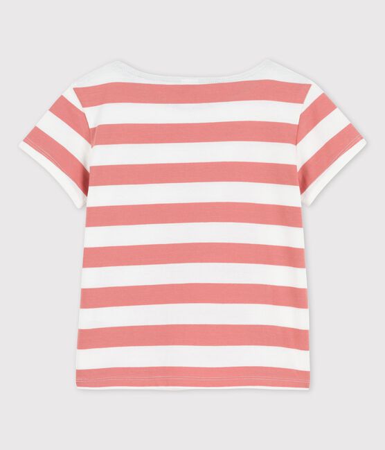Kurzärmeliges T-Shirt aus Baumwolle für Mädchen rosa PAPAYE/ MARSHMALLOW