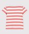 Kurzärmeliges T-Shirt aus Baumwolle für Mädchen rosa PAPAYE/ MARSHMALLOW