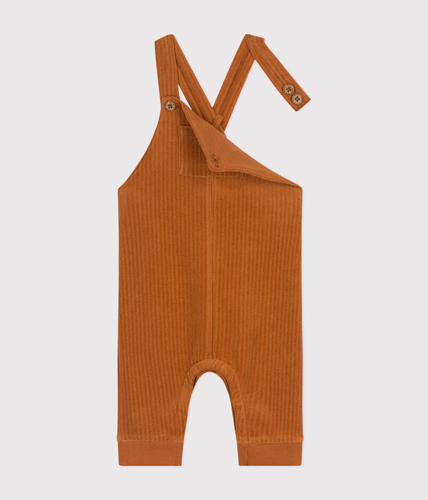 Lange Baby-Latzhose aus Cord braun