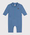Langer Baby-Overall aus Molton blau BEACH