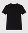 Damen-T-Shirt L’ICONIQUE aus Baumwolle mit Mäusezähnchen schwarz BLACK