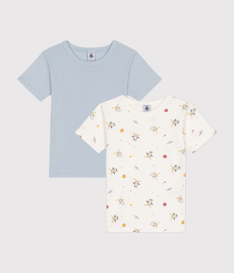 2er-Set kurz&auml;rmelige Kinder-T-Shirts aus Baumwolle vielfarbig
