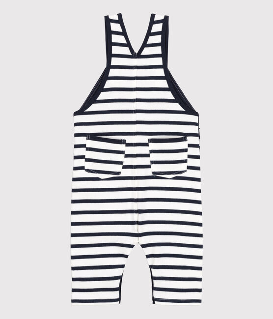 Gestreiftes Baby-Latzhose aus dichtem Jersey in Marinestreifen weiss MARSHMALLOW/blau SMOKING