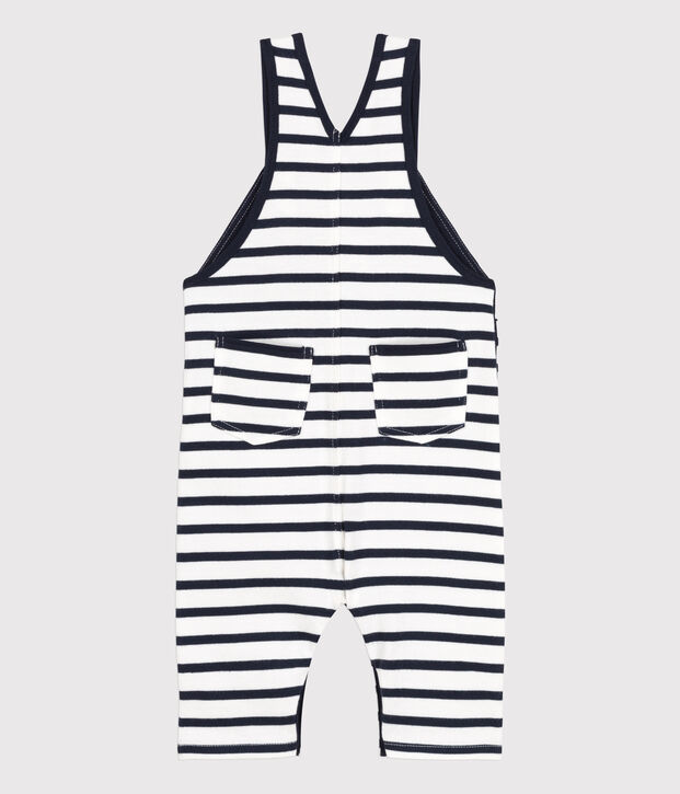 Gestreiftes Baby-Latzhose aus dichtem Jersey in Marinestreifen weiss/blau