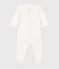 Baby-Pyjama aus Nicki mit Sternenmotiv weiss MARSHMALLOW/grau GRIS