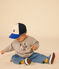 Baby-Schirmmütze aus Baumwolle blau SMOKING/weiss MULTICO