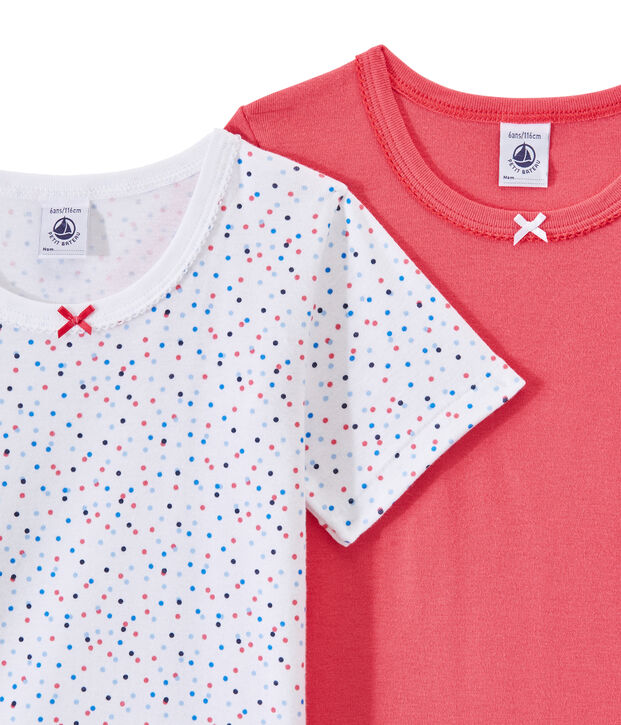 M&auml;dchen-Kurzarmshirts im 2er-Set weiss