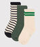 3er-Set gestreifte Kindersocken aus Baumwolle variante 1