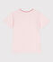 Kurzärmeliges Kinder-T-Shirt aus einfarbiger Baumwolle rosa FLEUR