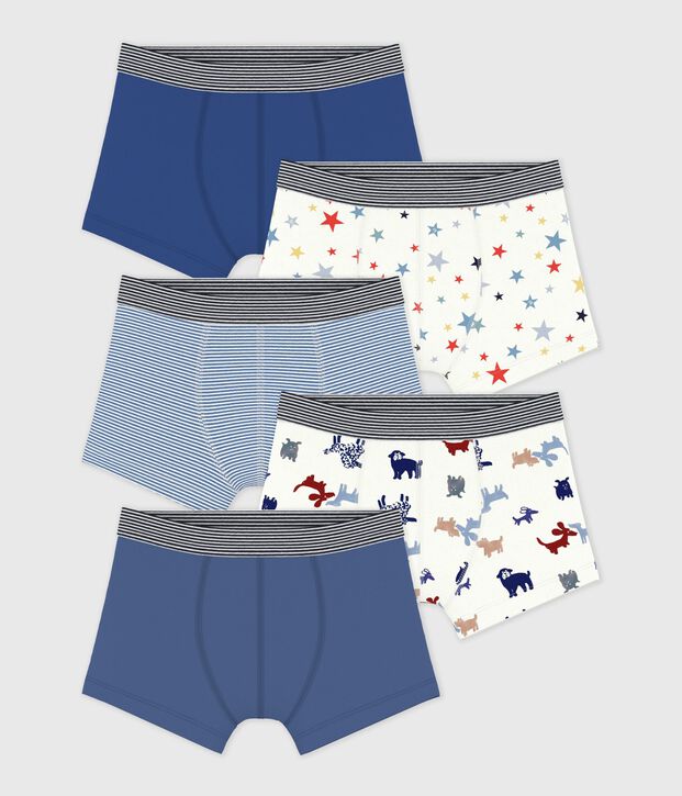 Set Kinder-Boxershorts aus bedruckter Baumwolle vielfarbig