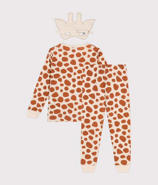 Kinderpyjama aus Baumwolle im Giraffen-Verkleidungs-Look weiss AVALANCHE/ ECUREUIL