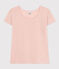 T-Shirt Le Droit aus Leinen mit Rundhalsausschnitt, Damen rosa SALINE