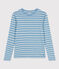 T-Shirt L’ICONIQUE aus Baumwolle mit rundem Ausschnitt für Damen AZUL/ MONTELIMAR