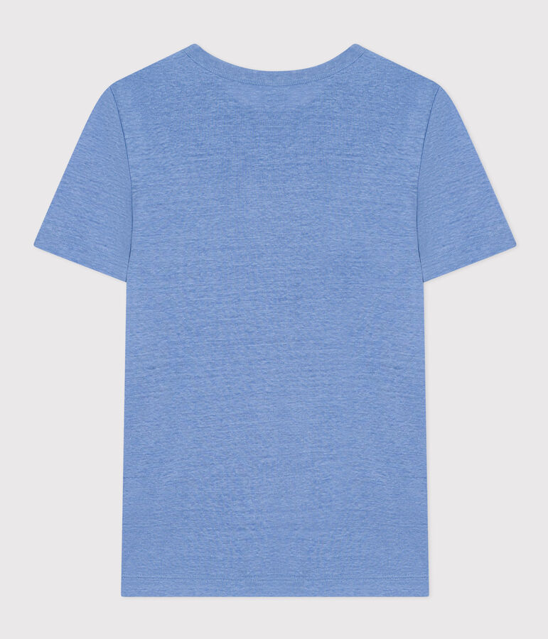 Damen-T-Shirt L'Iconique aus Leinen blau