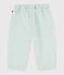 Baby-Hose aus Baumwolle/Leinen, einfarbig blau