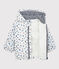 Warme Baby-Windjacke aus Polyester. weiss MARSHMALLOW/weiss MULTICO