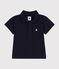 Kurzärmeliges Baby-Poloshirt aus Baumwolle blau SMOKING
