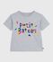 Kurzärmeliges Kinder-T-Shirt mit Muster grau FUMEE CHINE