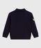 Kinder-Sweatshirt im Polo-Stil aus einfarbiger Baumwolle blau SMOKING