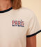 Damen-T-Shirt Le Droit aus Baumwolle mit Paris-Motiv naturfarben AVALANCHE