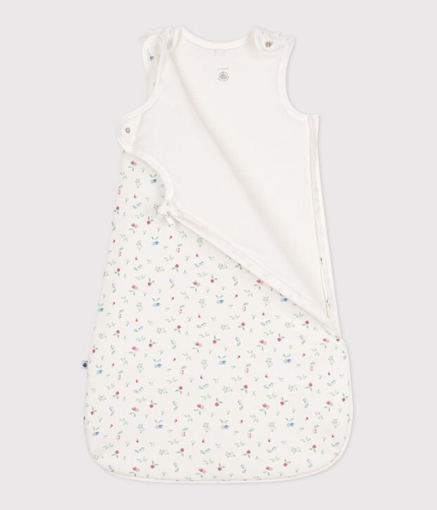 Babyschlafsack aus Baumwolle mit Frucht-Motiv TOG-Wert 2 weiss/vielfarbig