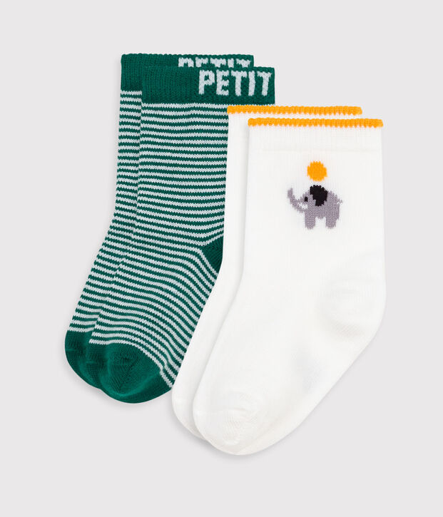 2 Paar Babysocken aus Baumwolle vielfarbig