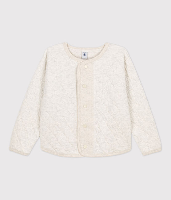Kinder-Cardigan aus Doppeljersey für Mädchen beige MONTELIMAR CHINE